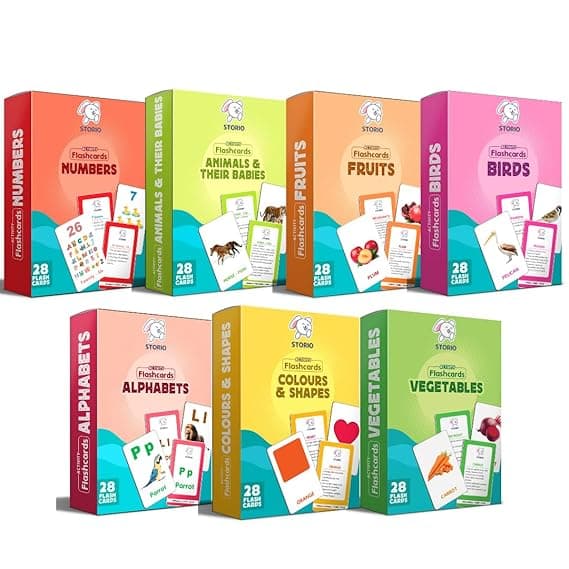Storio Flashcards Early Learning 7 in 1 Flash Cards